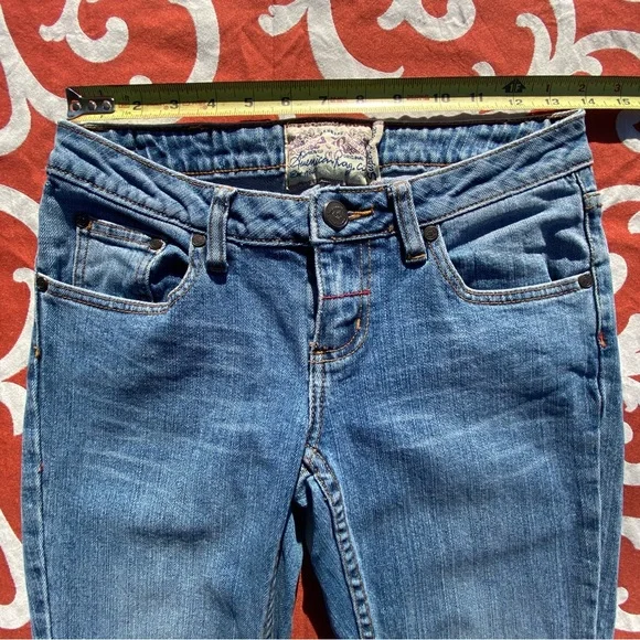 American Rag Low rise Jeans Super Flare size 2 26 short - Picture 3 of 16